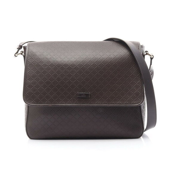 Gucci Bag Brown Leather Shoulder Diamante - Picture 1 of 7